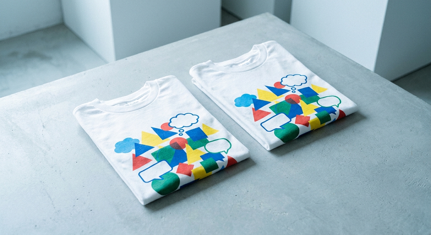 Camisetas y tazas con frases impresas en tipografía grande