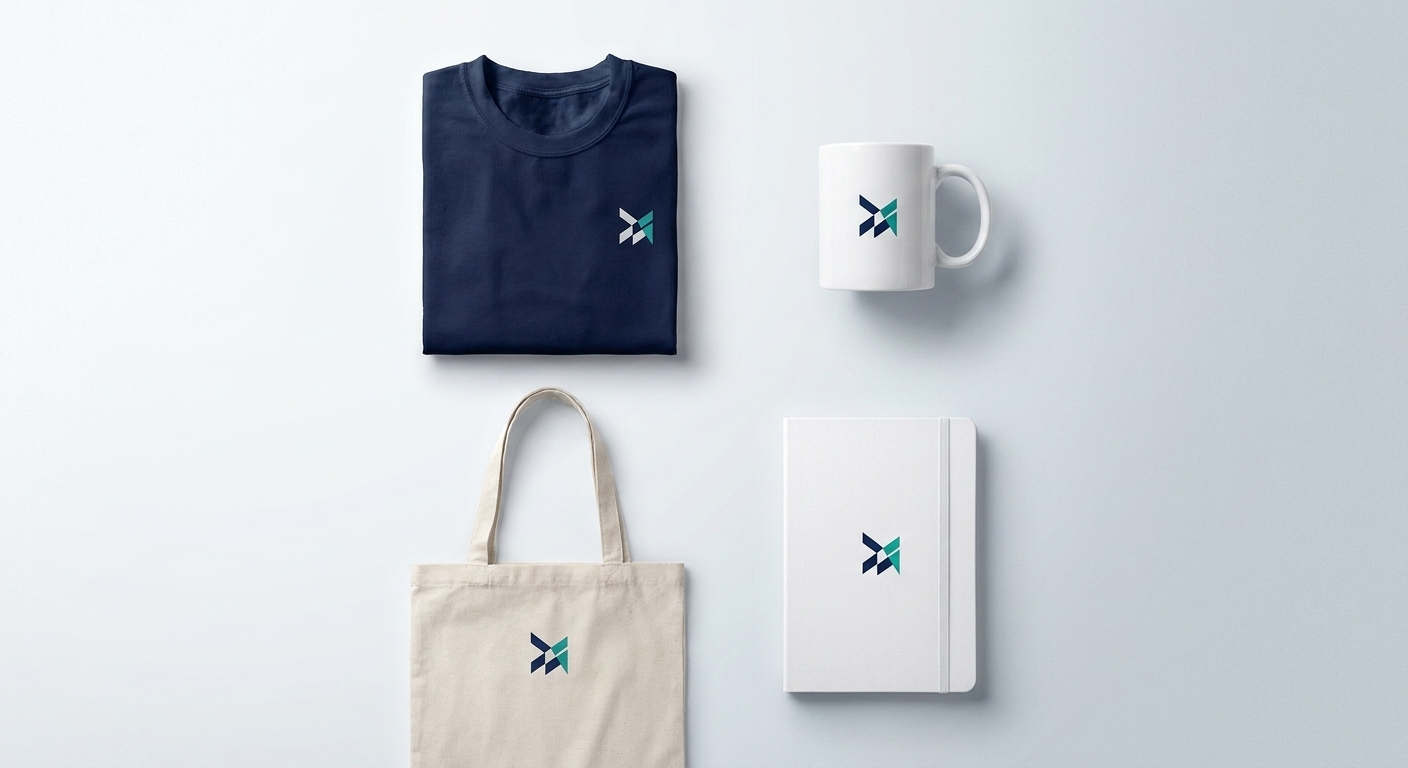 Kit corporativo con camiseta, taza, bolsa y libreta